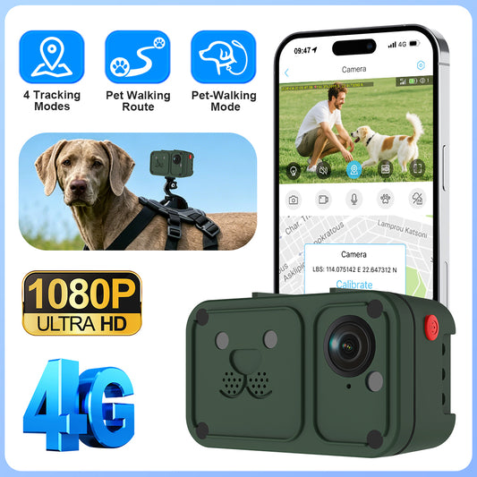 4G ჭკვიანი GPS კამერა შინაური ცხოველებისთვის