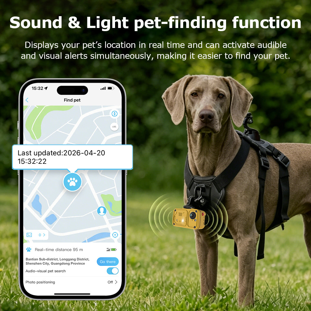 4G Smart Pet GPS Camera with Two-Way Audio
