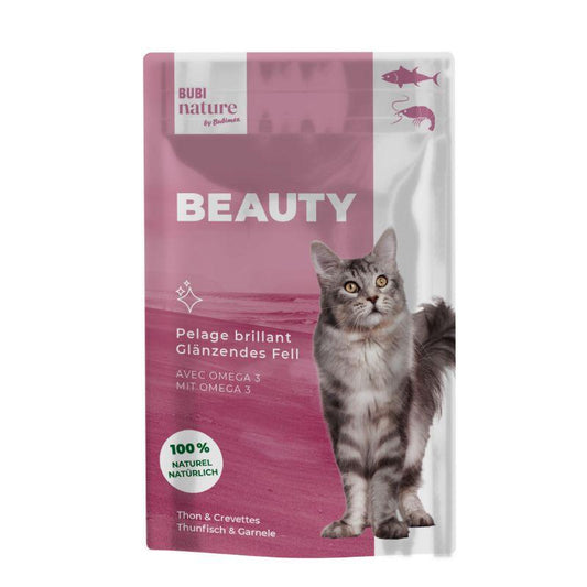 Bubimex Premium wet food for cats, Beauty-Tuna and shrimp, pouch 70g
