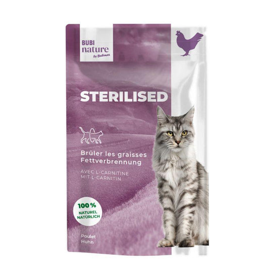 Bubimex Premium wet food for cats, Sterilized-Chicken, pouch 70g