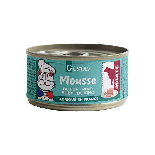 Bubimex GUSTAV Mousse in can, for cats, Beef, 85g