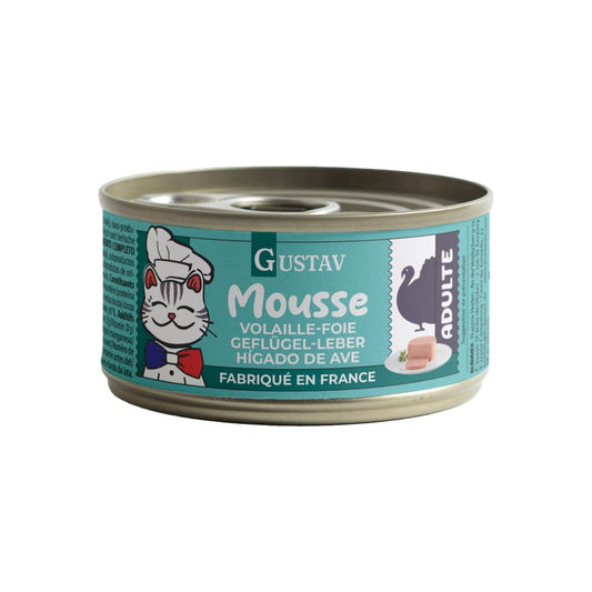 Bubimex GUSTAV Mousse in can, for cats, Poultry and Liver, 85g