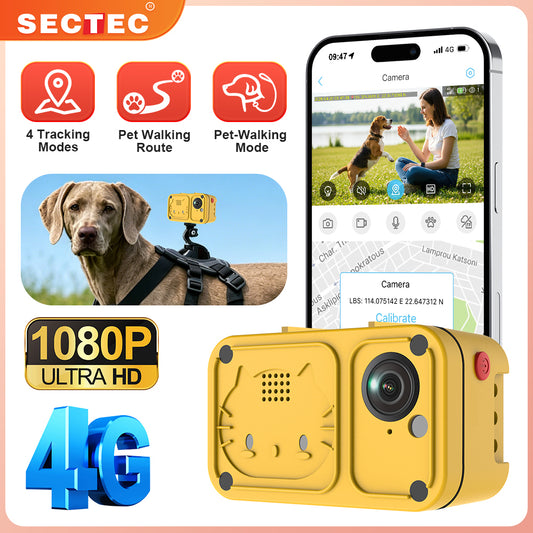 4G ჭკვიანი GPS კამერა შინაური ცხოველებისთვის