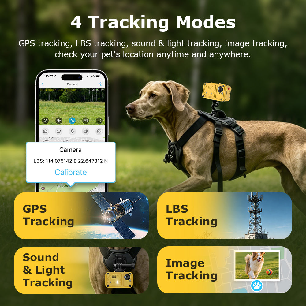 4G Smart Pet GPS Camera with Two-Way Audio