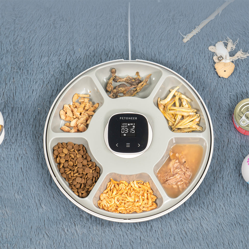 6-Meal Smart Automatic Feeder – Wi-Fi, App, dual power-Petoneer