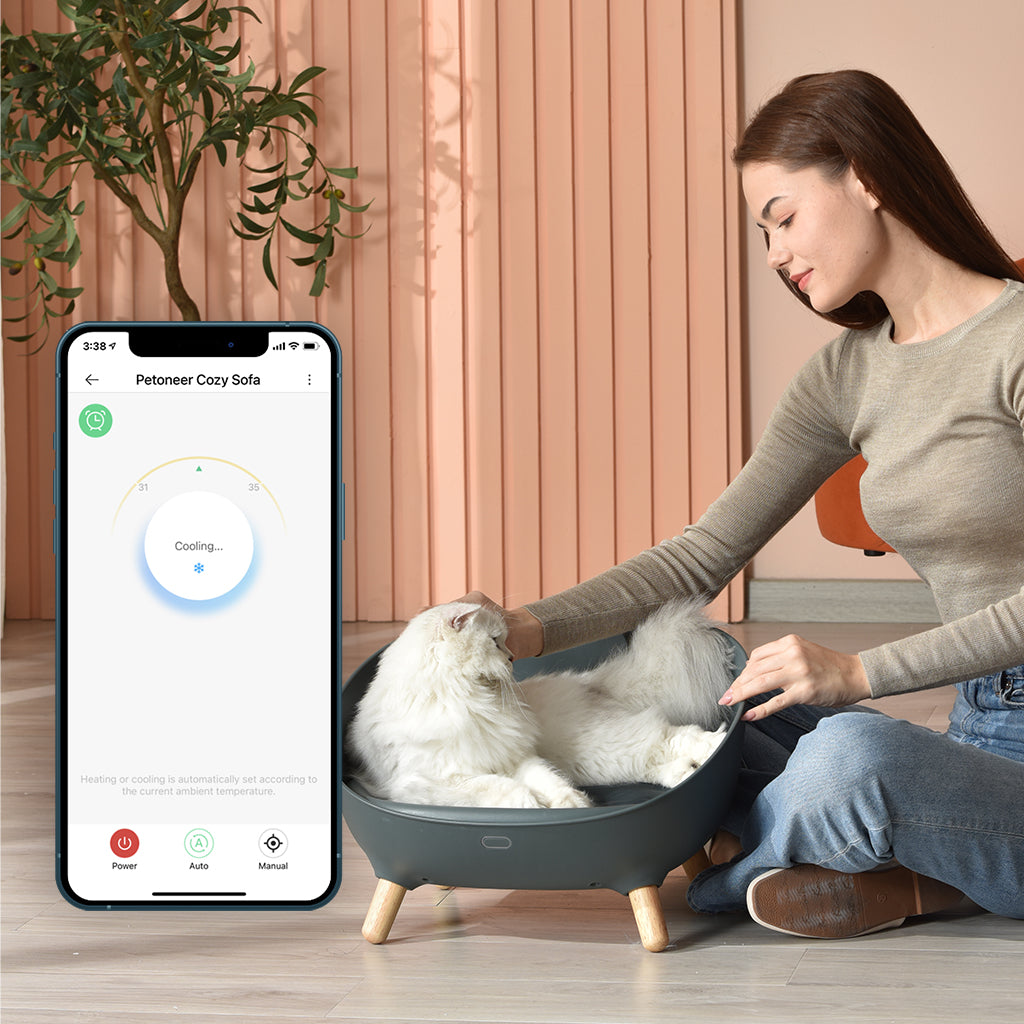 Cozy Sofa – Smart Climate-Controlled Pet Sofa (Heated & Cooled)-Petoneer