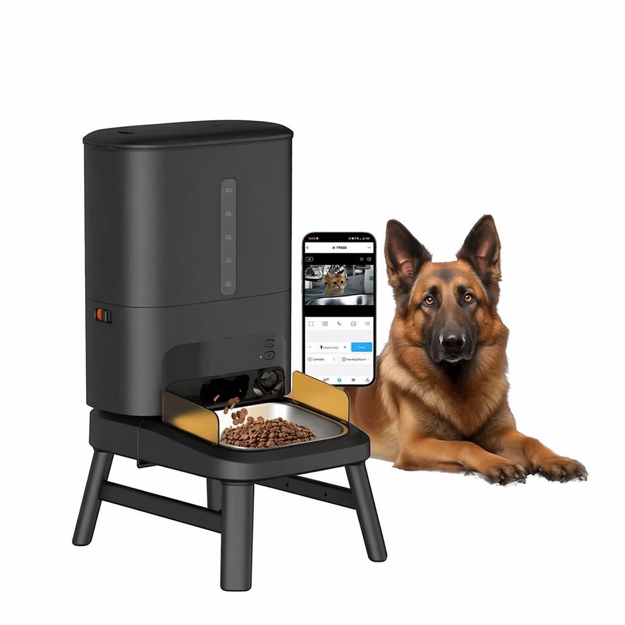 Automatic Dog Feeder 15Ltr with Camera, WIFI-Tikpaws