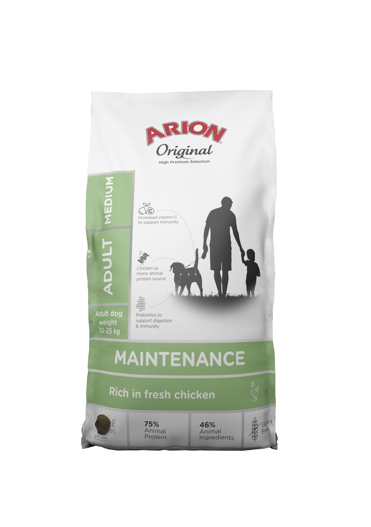 ARION Original Maintenance — ზრდასრული საშუალო ჯიშის ძაღლებისთვის (ქათმით) (2კგ)