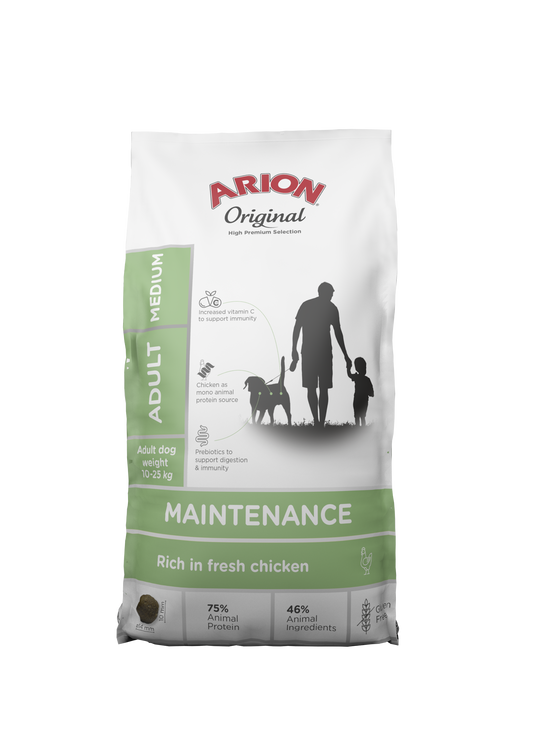ARION Original Maintenance — ზრდასრული საშუალო ჯიშის ძაღლებისთვის (ქათმით) (2კგ)